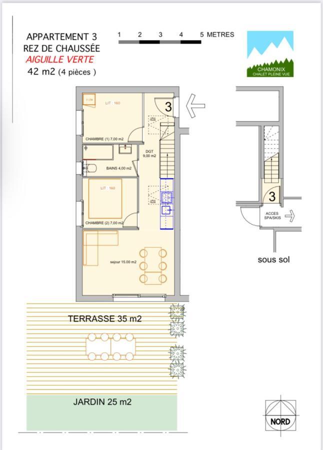 Chalet Pleine Vue & Spa Шамони Екстериор снимка